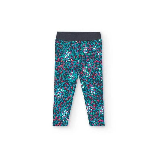 Pantalone in felpa elastica con stampa turchese colorata per Bimba Boboli 229014 - OOPS by BabyBimbo 0-16