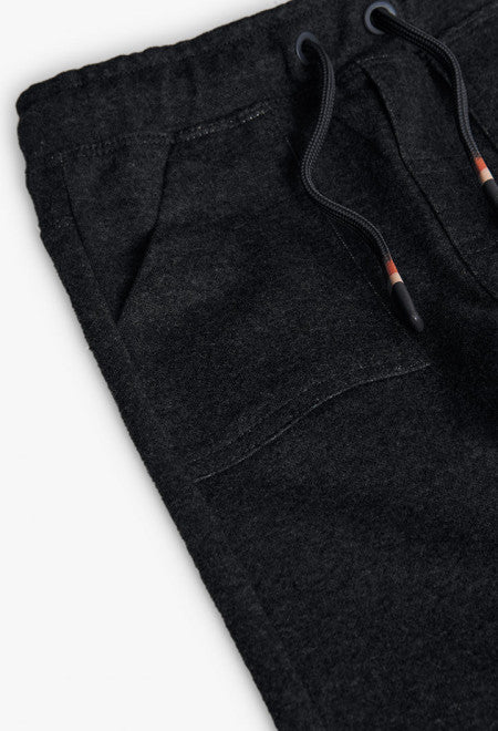 Pantalone in flanella Boboli con tascone bimbo in tessuto morbido e comodo per bambini