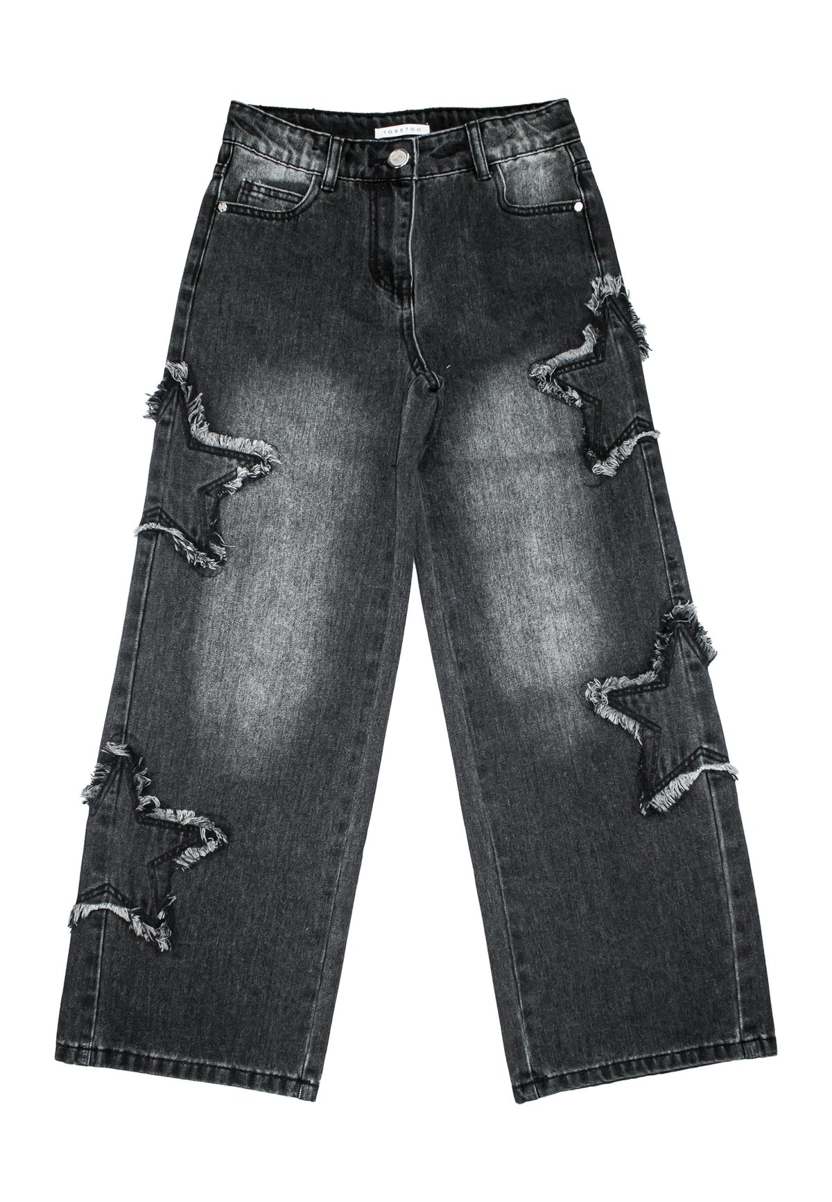 Jeans Ragazza TOBETOO Oversized con Toppa a Stella – Modello Teen