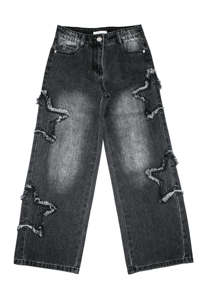 Jeans Ragazza TOBETOO Oversized con Toppa a Stella – Modello Teen