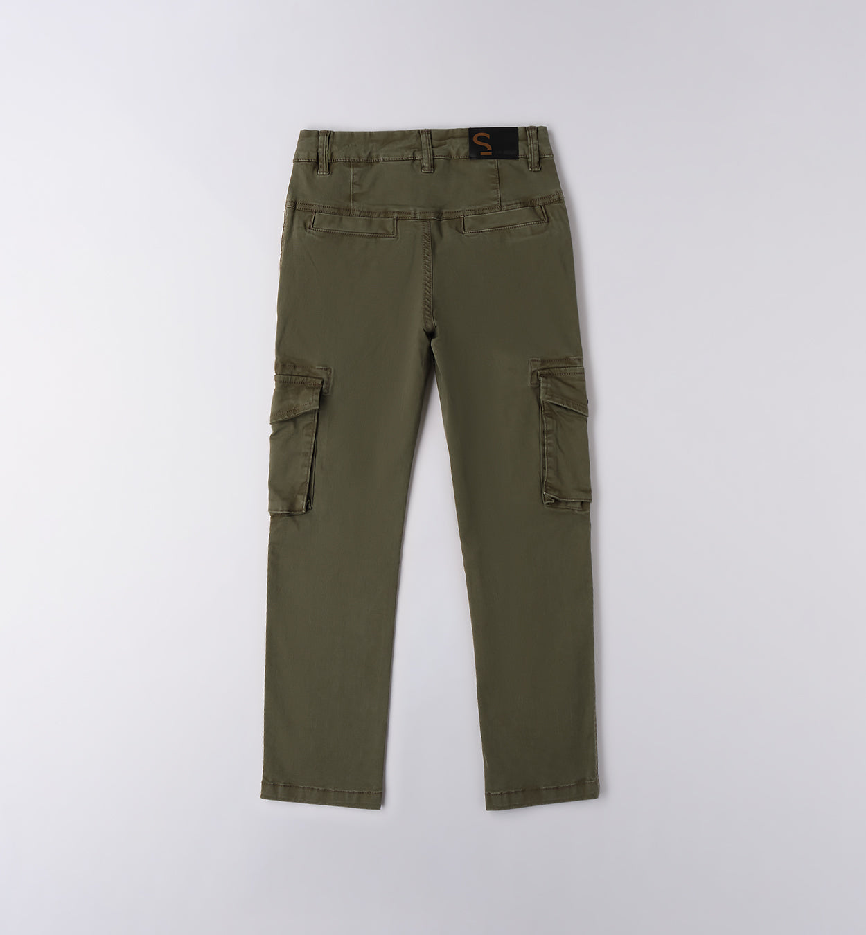 Pantalone ragazzo Sarabanda in verde militare con tasche laterali per un look casual e pratico