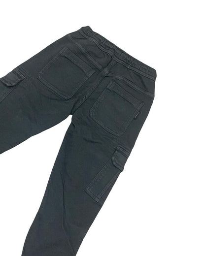 Pantalone Cargo Felpato da Ragazzo – Grigio Scuro con Elastico in Vita, Look Trendy e Comodo