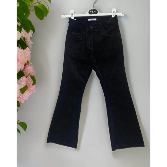 Pantalone velluto nero per Ragazza da 8anni a 16anni Y-Clu YFJF24P261 - OOPS by BabyBimbo 0-16