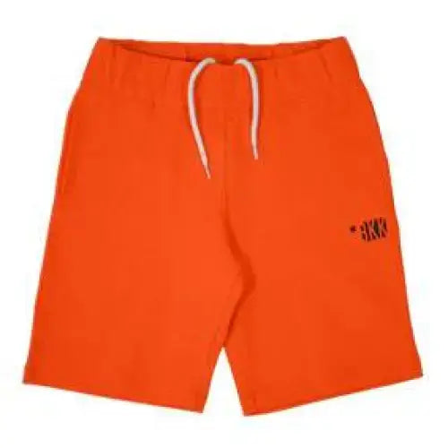 Pantaloni corti per Ragazzo Bikkembergs arancioni con coulisse bianca in vita