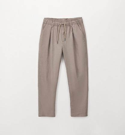 Pantalone Carrot Fit Ragazzo in Lino e Cotone Elastico in Vita - Sarabanda - OOPS by BabyBimbo 0-16