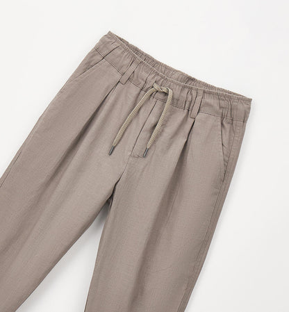 Pantalone Carrot Fit Ragazzo in Lino e Cotone Elastico in Vita - Sarabanda - OOPS by BabyBimbo 0-16
