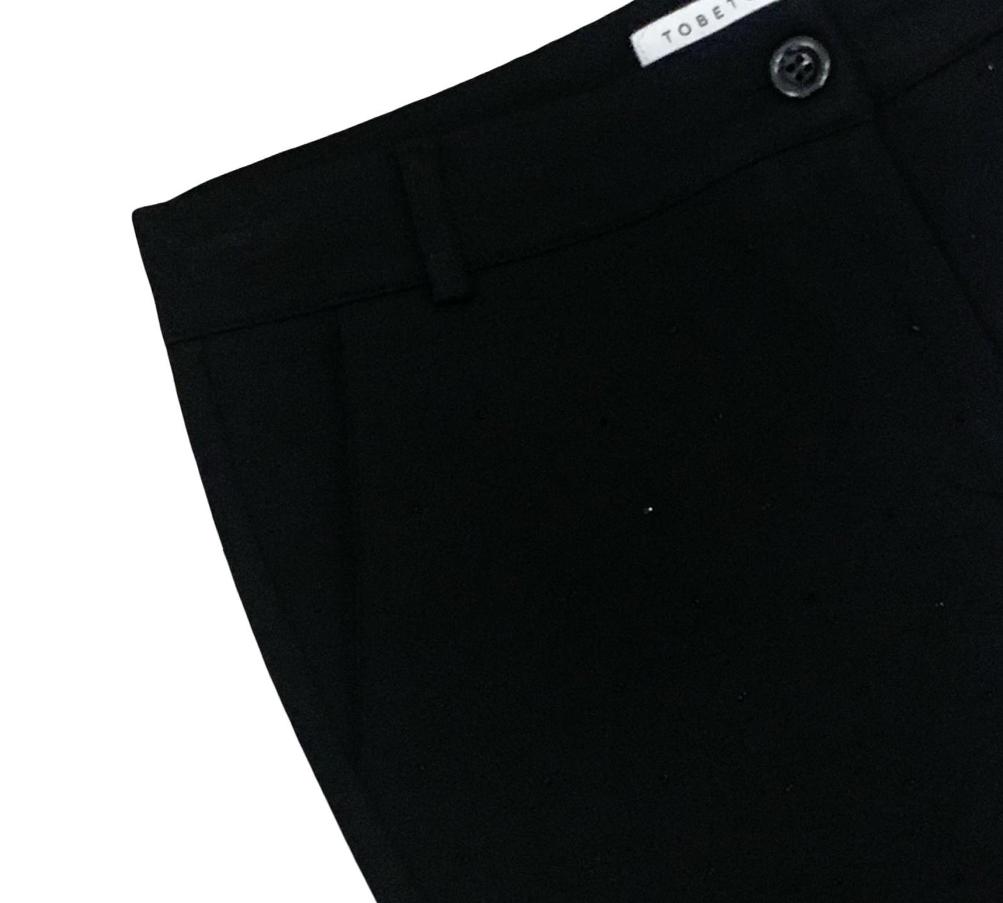 Pantaloni neri a zampa ragazza di Tobetoo con cintura e tasche laterali eleganti