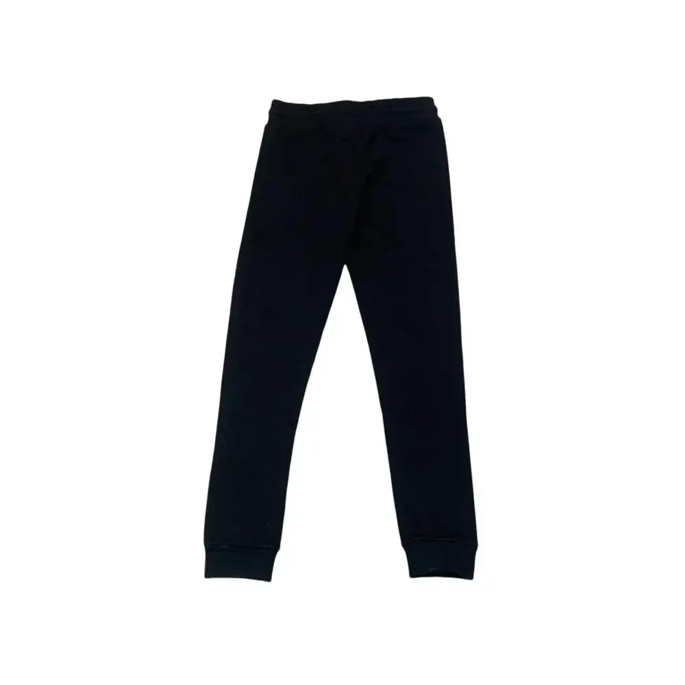 Pantaloni neri bambini Bikkembergs in tessuto comodo con fondo elasticizzato
