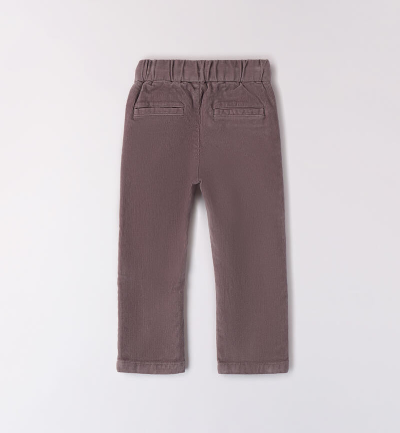 Pantaloni velluto mille righe colore grigio per bambino Da 12mesi a 8anni Sarabanda 0A169