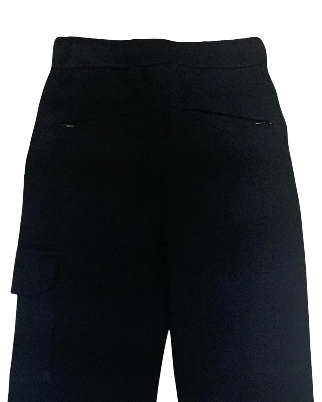 Pantaloni tuta cargo ragazzo Bikkembergs in colore nero con tasche laterali e posteriori