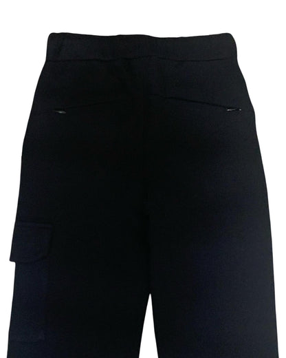 Pantaloni tuta cargo ragazzo Bikkembergs in colore nero con tasche laterali e posteriori