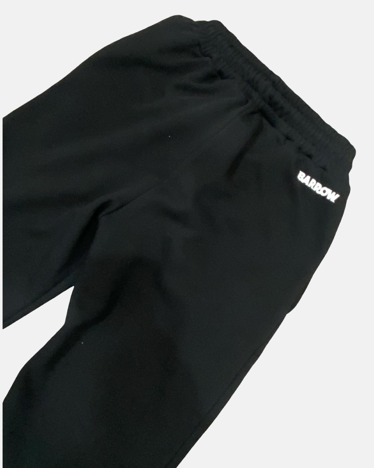 Pantaloni tuta da uomo BARROW neri con elastico in vita e logo ricamato