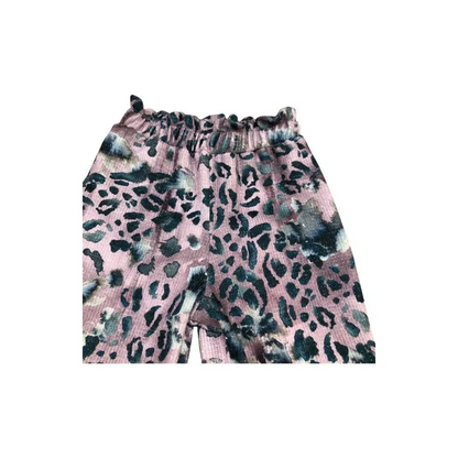 pantalone maculato bambina Paris Hilton in tessuto morbido rosa con elastico in vita comodo per gioco e tempo libero