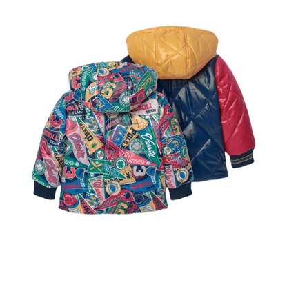 Parka reversibile stampata per Bambino da 12mesi a 8anni Boboli 309169 - OOPS by BabyBimbo 0-16