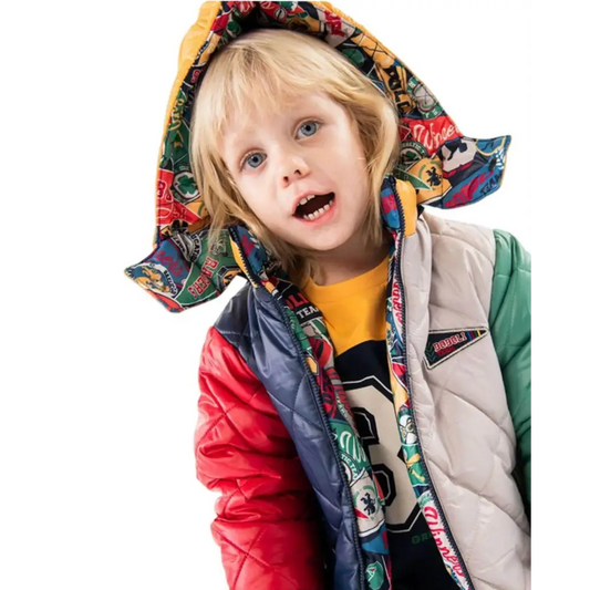 Parka reversibile stampata per Bambino da 12mesi a 8anni Boboli 309169 - OOPS by BabyBimbo 0-16