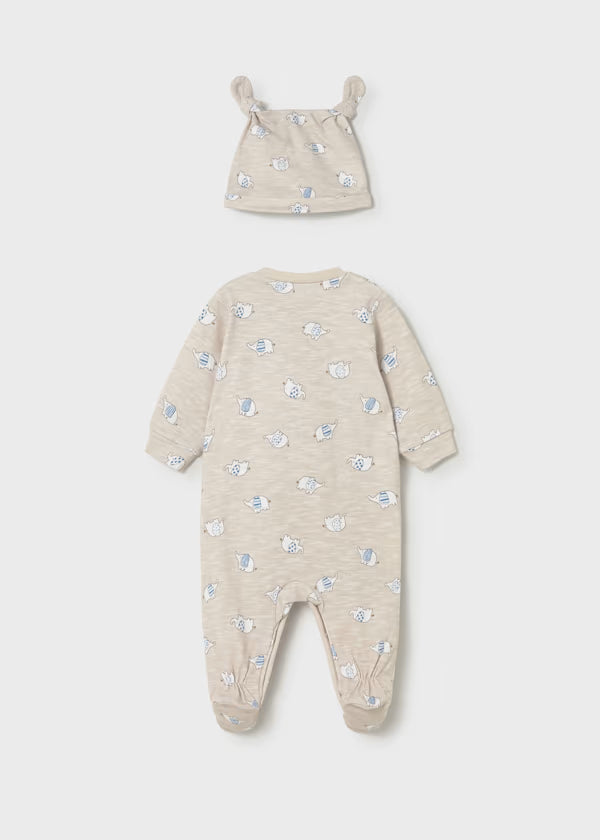 Completo Neonato Tutina e Cappellino Animaletti Beige  - Mayoral - OOPS by BabyBimbo 0-16