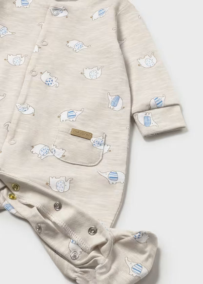 Completo Neonato Tutina e Cappellino Animaletti Beige  - Mayoral - OOPS by BabyBimbo 0-16