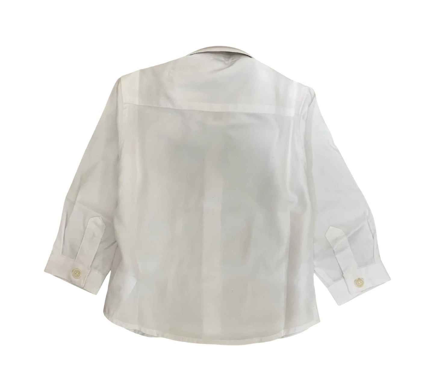 Completo elegante bambino 3 pezzi con camicia bianca a maniche lunghe e dettagli eleganti