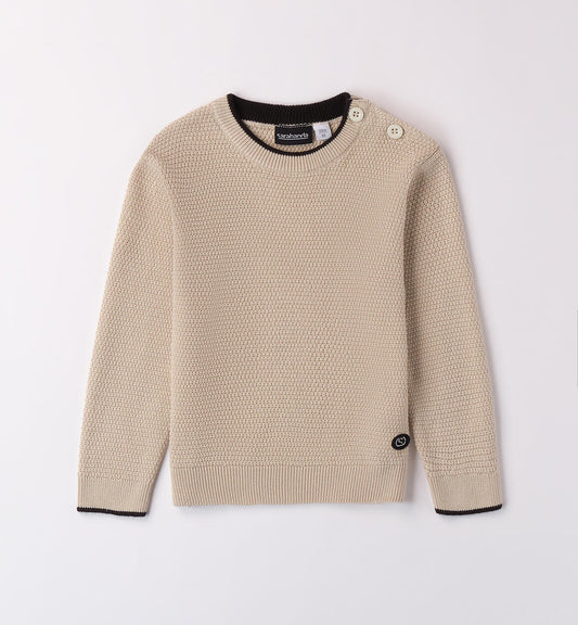 Pullover colore Beige per bambino Da 12mesi a 8anni Sarabanda 0A022 0433