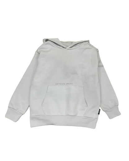 Felpa cappuccio ragazzo ghiaccio di Retour con tasca frontale e design semplice