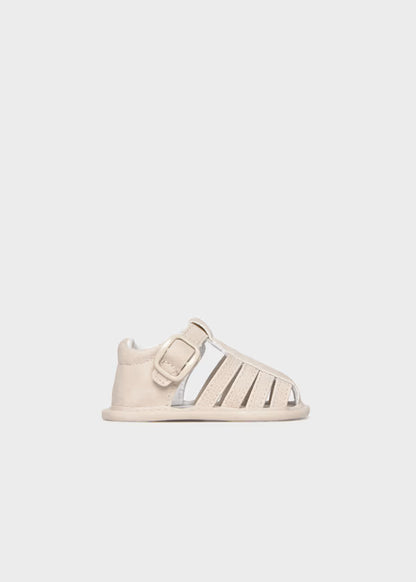 Sandalo Ragnetto Neonato Beige con Fodera in Cotone Pois - Mayoral - OOPS by BabyBimbo 0-16