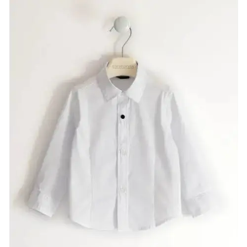 Camicia elegante bambino Sarabanda bianca manica lunga con colletto classico e bottoni per cerimonia