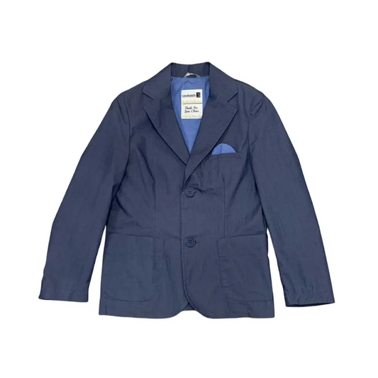 GIACCA ELEGANTE BLU PER BAMBINO SARABANDA con tasche e taschino a contrasto colore chiaro