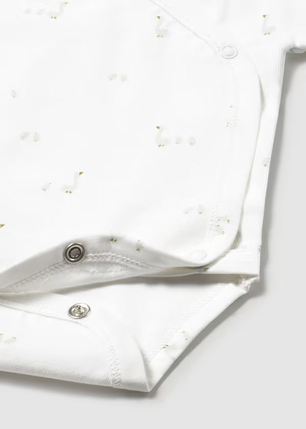 Set 2 Body Neonato Unisex Cotone Bianco e Grigio Chiaro - Mayoral