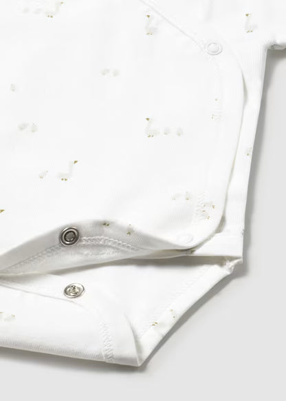 Set 2 Body Neonato Unisex Cotone Bianco e Grigio Chiaro - Mayoral