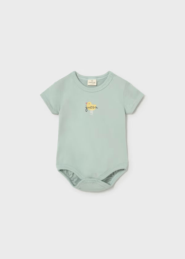 Set 2 Body Neonato Unisex Mezza Manica Ecru e Verde - Mayoral