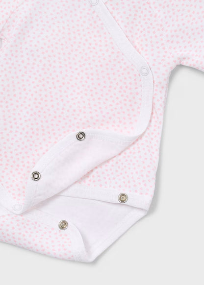 Set 2 Body Neonato Cotone Rosa e Bianco - Mayoral