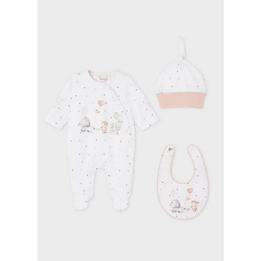 Set regalo 3 pezzi ECOFRIENDS bebè neonata Mayoral 9119 68 - OOPS by BabyBimbo 0-16
