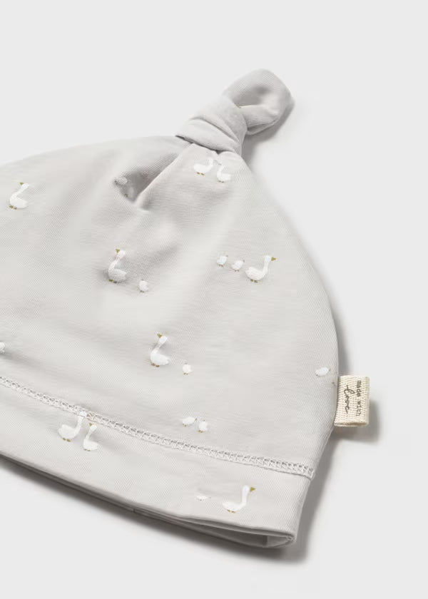 Set Regalo Neonato 3 Pezzi con Cappellino Grigio Perla - Mayoral