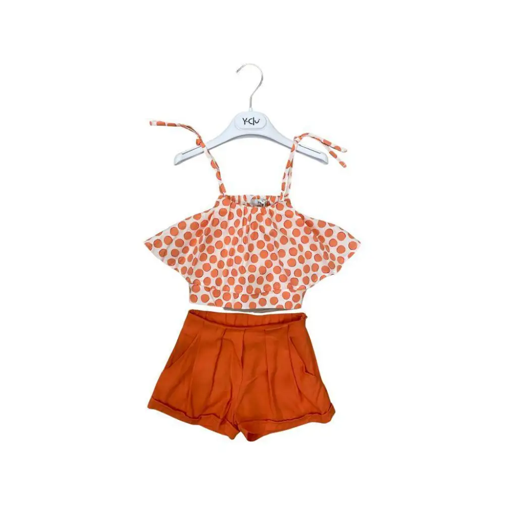 Shorts orange per bambina da 3anni a 7anni Y-Clu YB19526 - OOPS by BabyBimbo 0-16
