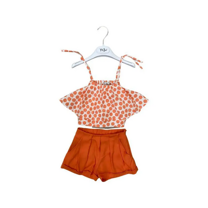 Shorts orange per bambina da 3anni a 7anni Y-Clu YB19526 - OOPS by BabyBimbo 0-16