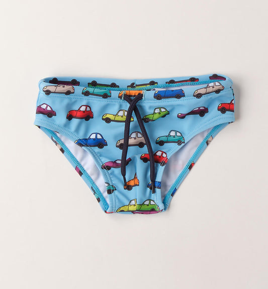 Costume Slip Bambino Fantasia Macchinine con Coulisse- Sarabanda