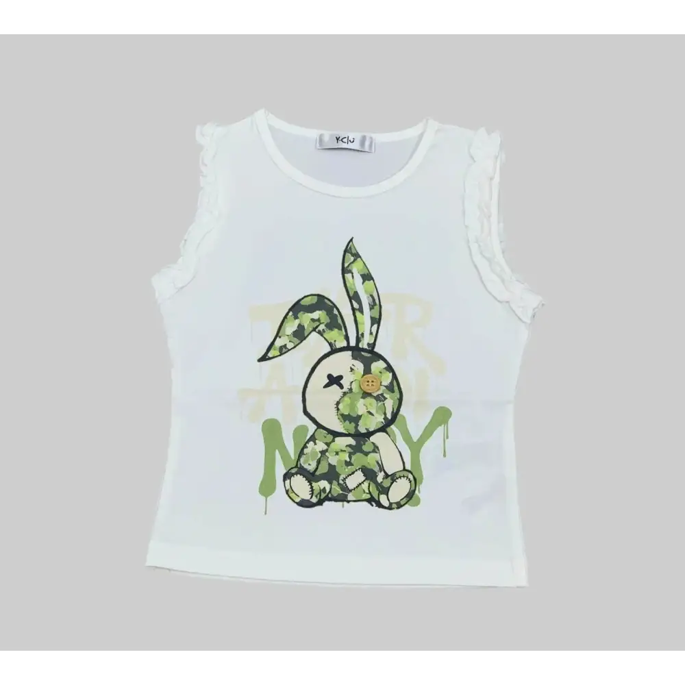 T-SHIRT CON STAMPA CONIGLIO Y-CLU 318YYFBS25 - OOPS by BabyBimbo 0-16
