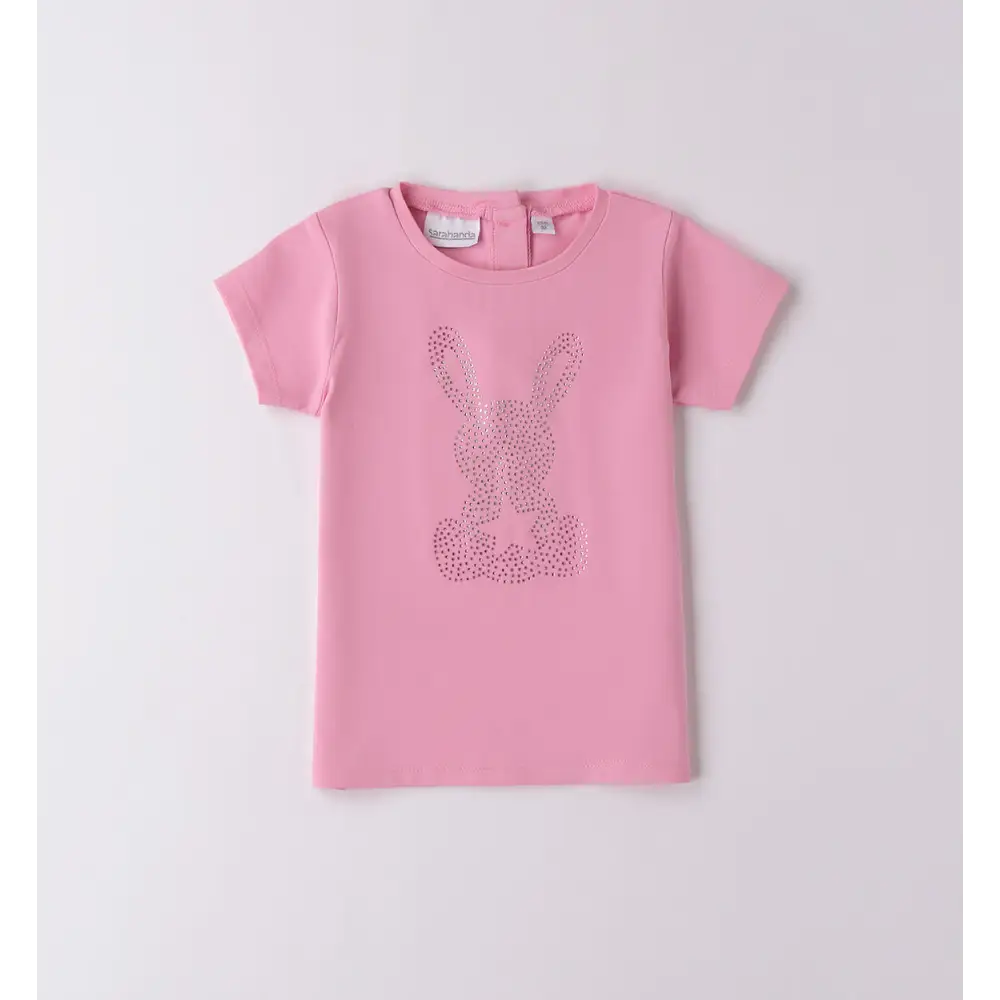 T-SHIRT ROSA CON BRILLANTINI - 5anni - Maglietta