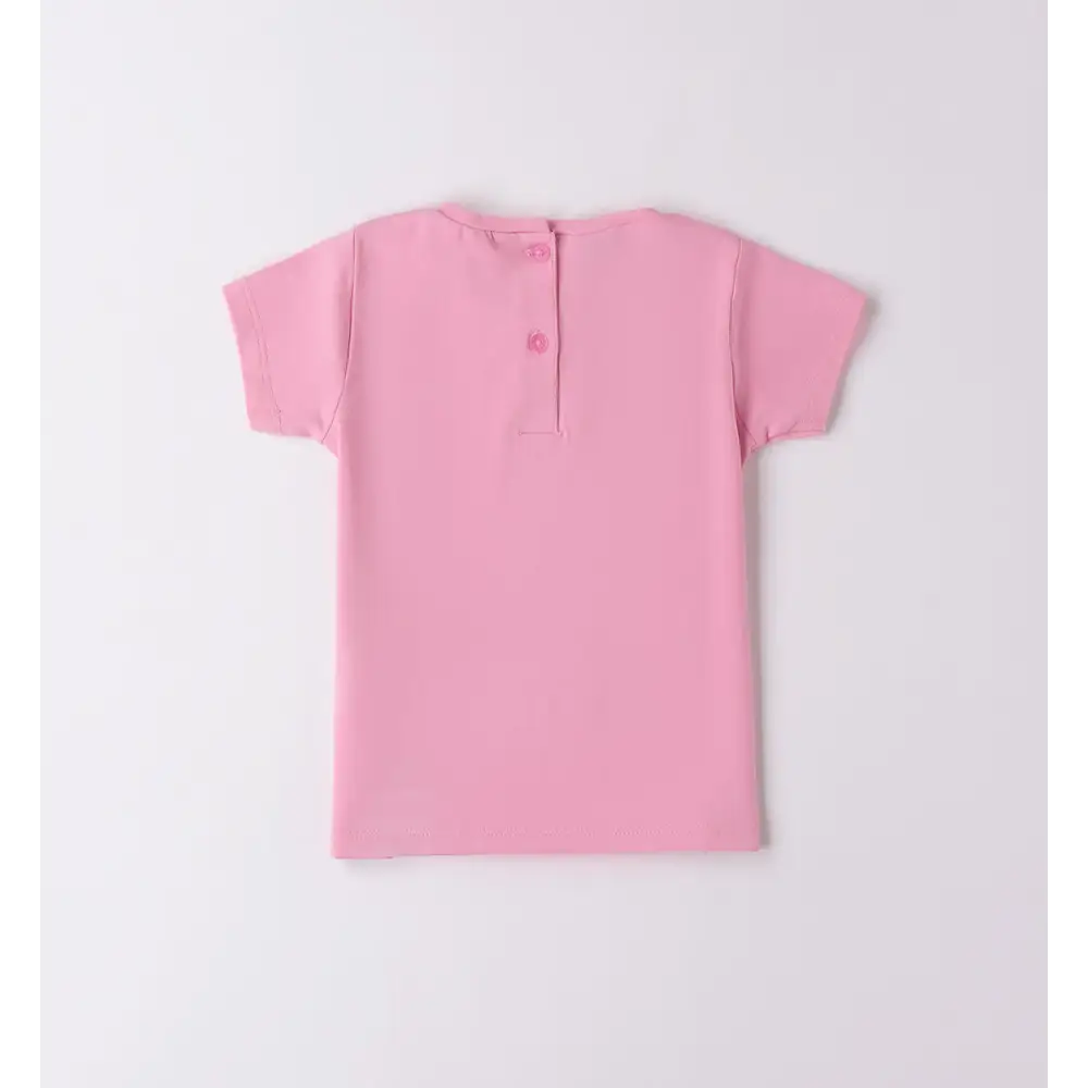 T-SHIRT ROSA CON BRILLANTINI - Maglietta