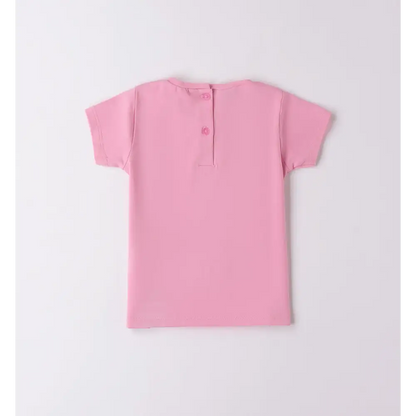 T-SHIRT ROSA CON BRILLANTINI - Maglietta
