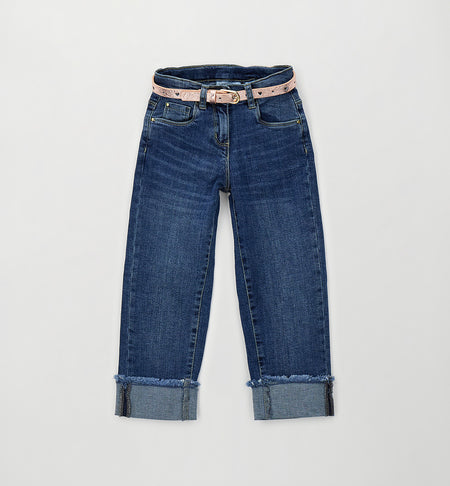 Jeans Baggy Bambina Sarabanda con Cintura Rose Gold – Modello Stretch