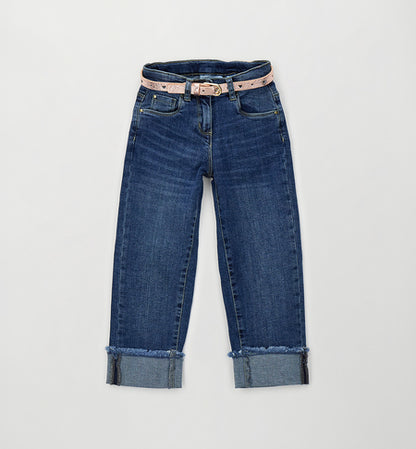 Jeans Baggy Bambina Sarabanda con Cintura Rose Gold – Modello Stretch