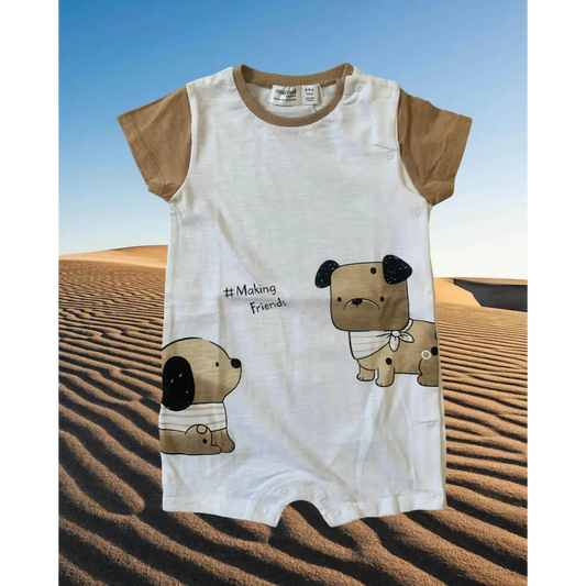 Tutina corta Bianca/beige per neonati 6-9mesi Mayoral - OOPS by BabyBimbo 0-16