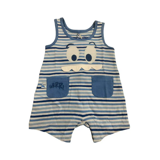 Tutina corta rigata per neonati 6mesi 9mesi Boboli 106197 - OOPS by BabyBimbo 0-16