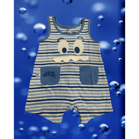 Tutina corta rigata per neonati 6mesi 9mesi Boboli 106197 - OOPS by BabyBimbo 0-16