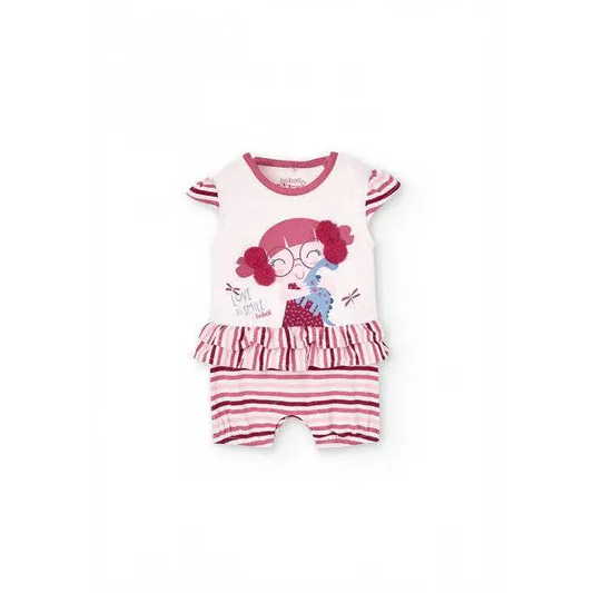 Tutina corta Rosa per neonati Boboli 106142 - OOPS by BabyBimbo 0-16
