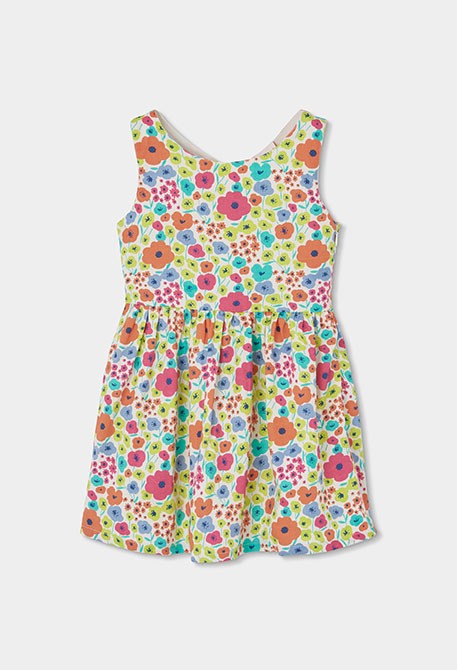 Vestito bambina Cotone stampato a fiori - BOBOLI - OOPS by BabyBimbo 0-16