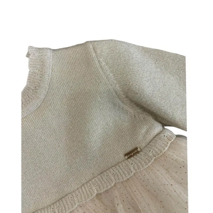 Vestito combined tricot e tulle neonata 0-18mesi Mayoral 0258-47 - OOPS by BabyBimbo 0-16