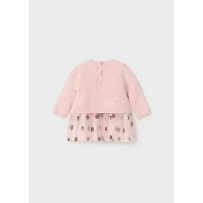 Vestito combined tricot e tulle pois neonata 0-18mesi Mayoral 02865-39 - OOPS by BabyBimbo 0-16