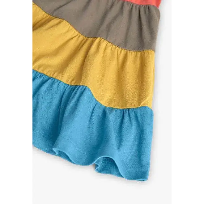 Vestito estivo colorato per Bambina Boboli con volant multicolore in tessuto leggero